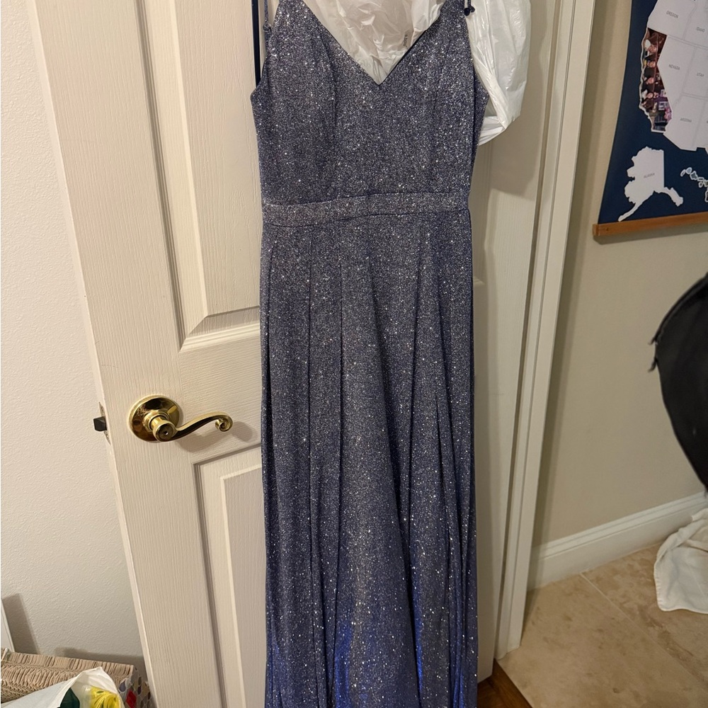 Sequin Hearts Navy and Silver Dress